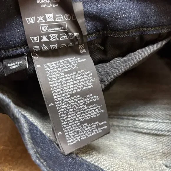 G Star Raw Rackam 3D Skinny Stretch Jeans Men's 33x32 Biker Y2K Streetwear